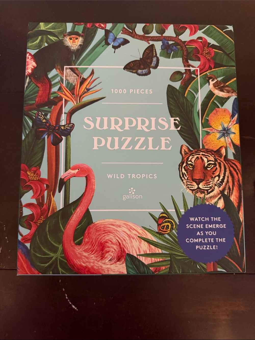 Galison Surprise Puzzle Wild Tropics -  1000-Piece Puzzle